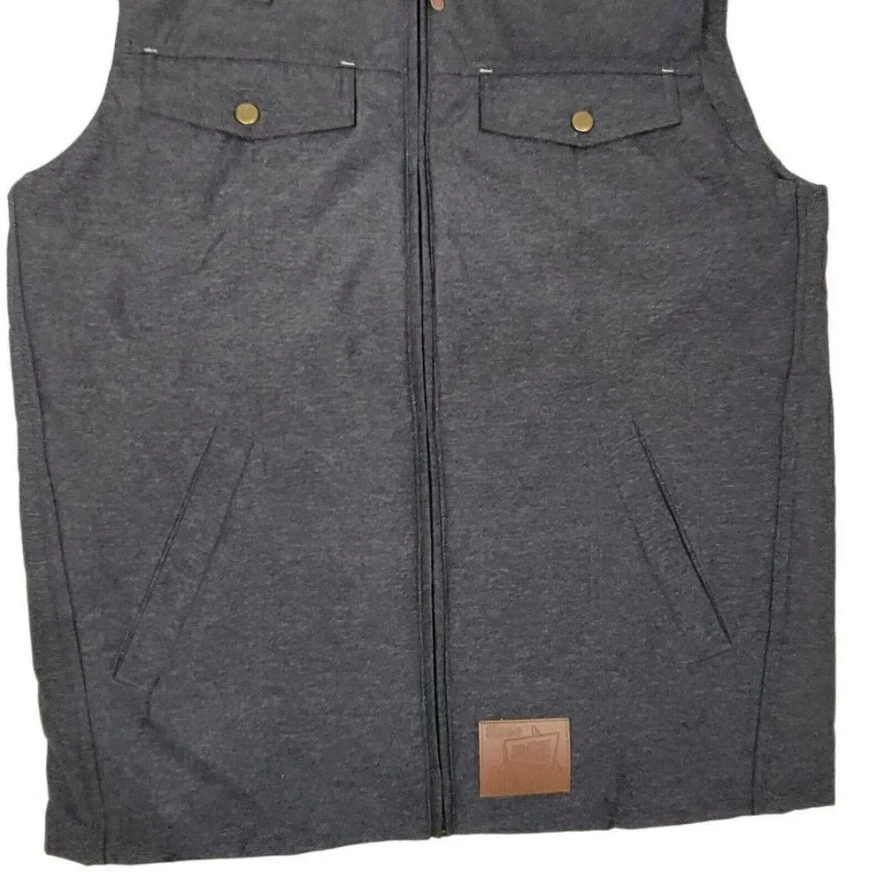 Timeless Elements‎ for McDonalds Puffer Vest Adult Small Employee Gray Full Zip